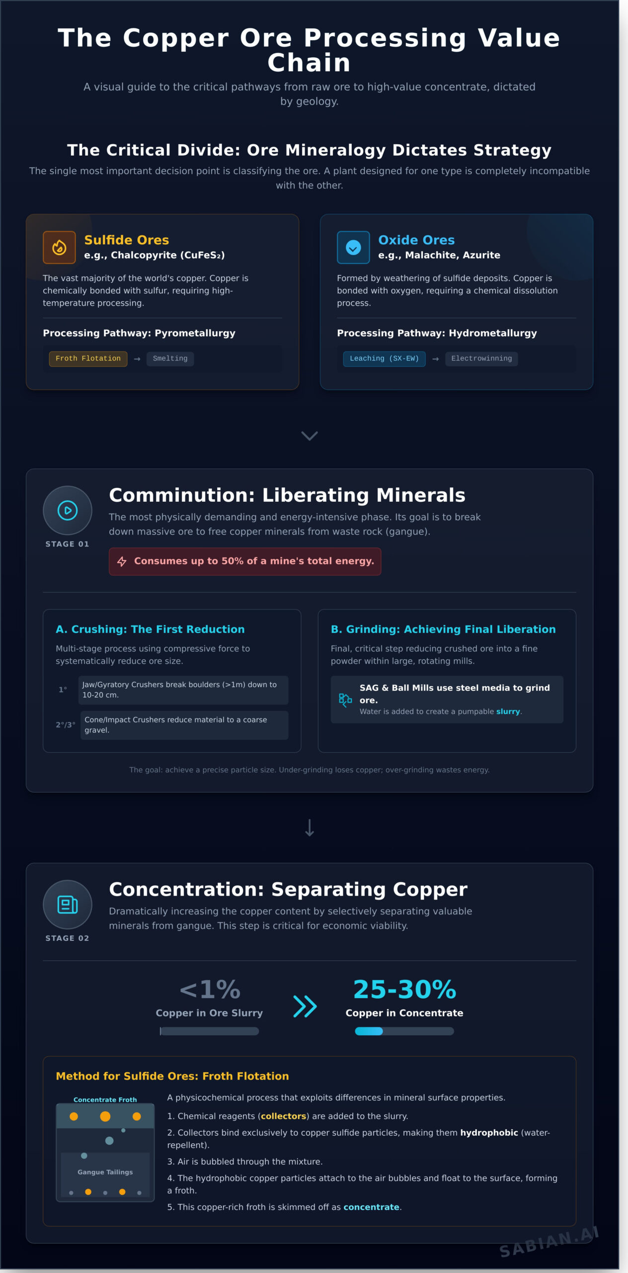 Copper Ore Processing: The Complete Guide from Mine to Metal - Infographic