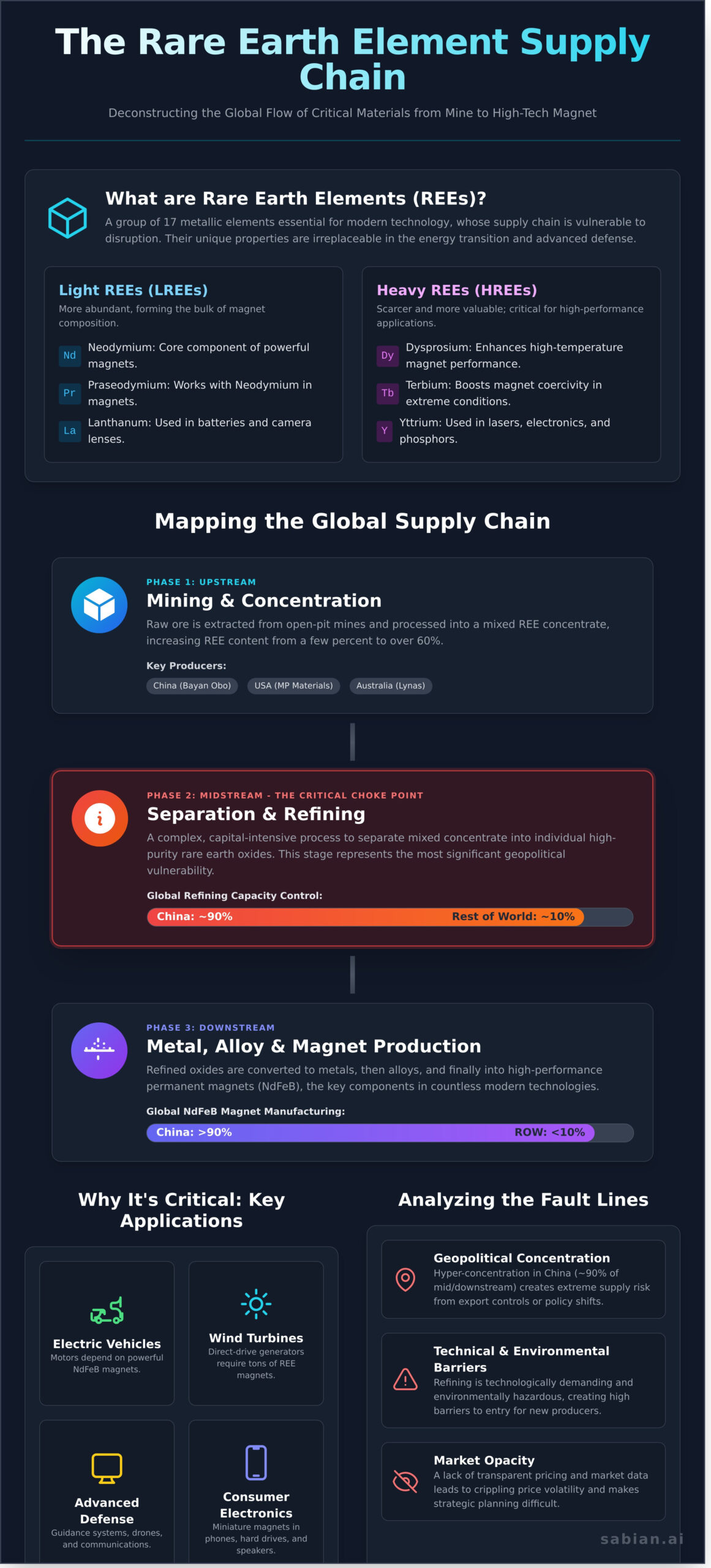 The Critical Materials & Rare Earths Supply Chain: A Complete Analysis - Infographic
